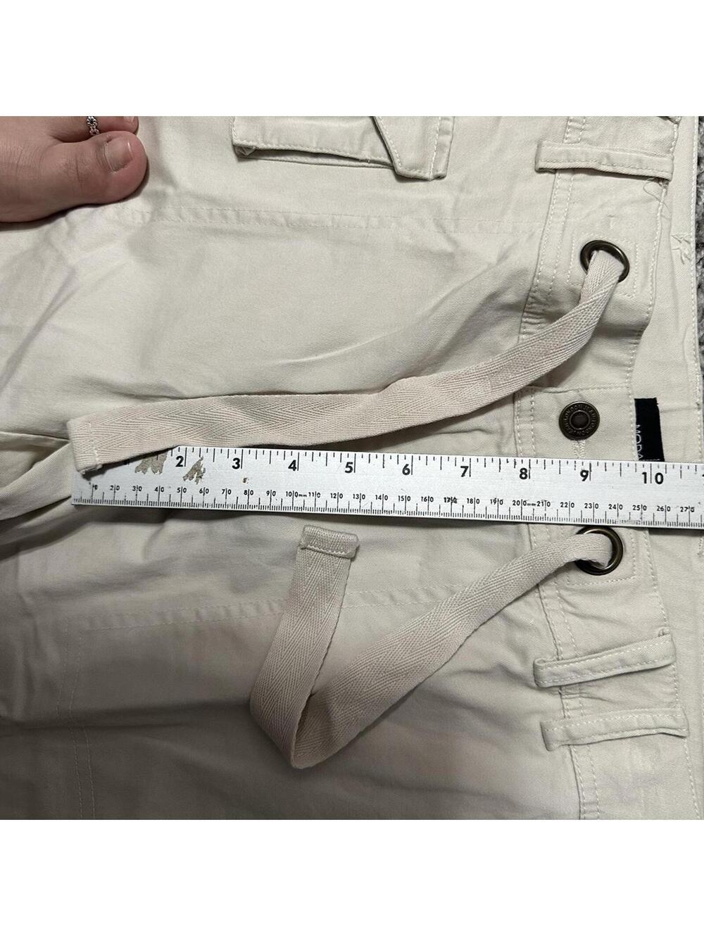 Y2K Baggy Cargo Moda International Baggy Flare Cargo Pants Size 12 NWT - Picture 5 of 7